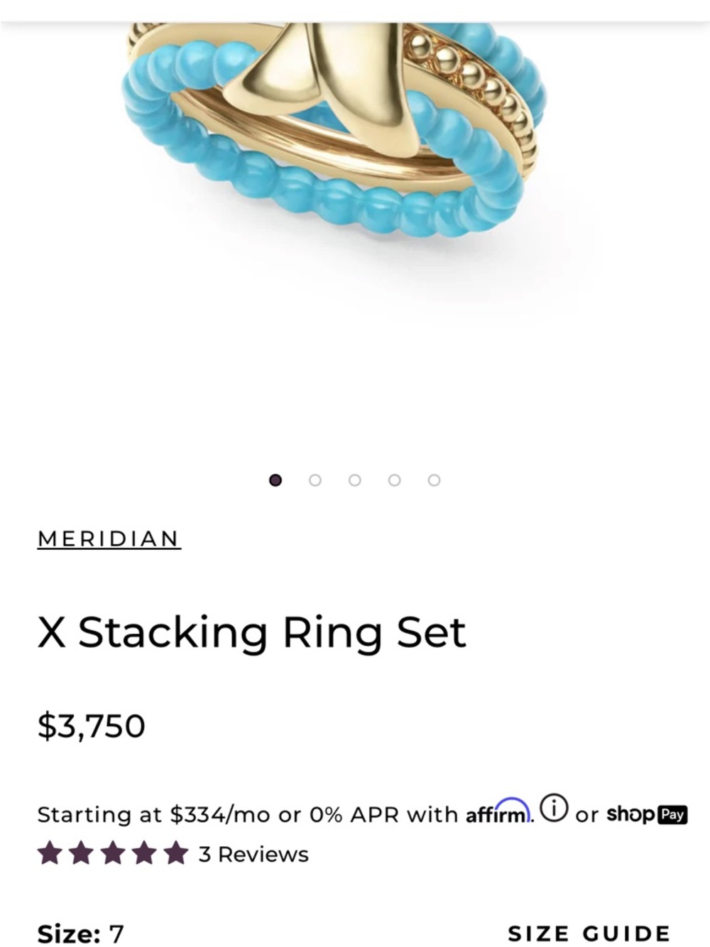 Lagos meridian stackable ring - Picture 8 of 8
